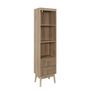 Voir la diapositive 2 : The Home Deco Factory Colonne de rangement Saulk en bois - Marron