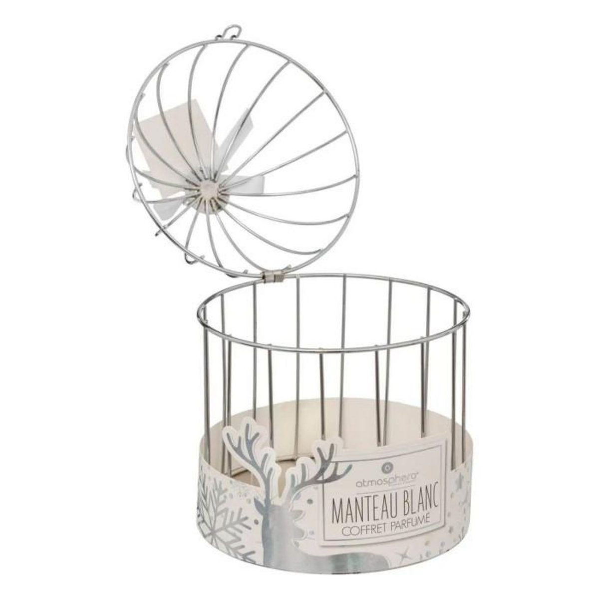 ATMOSPHERA Coffret Bougie & Diffuseur Parfum  Lola  20cm Blanc