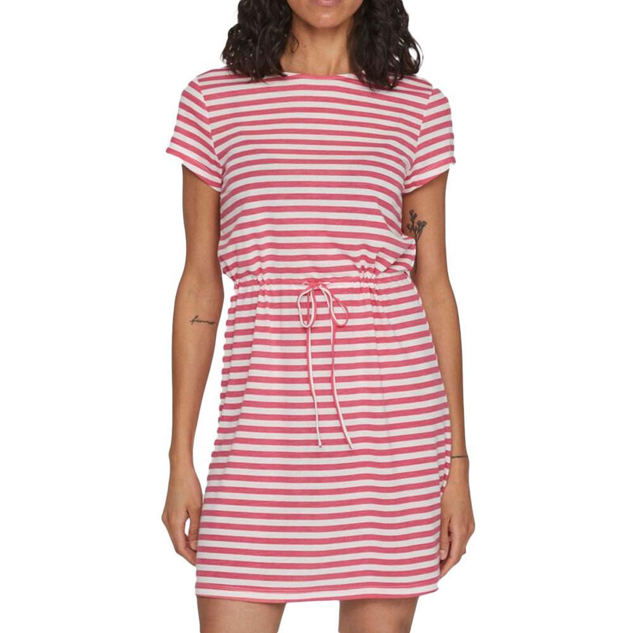 Voir la diapositive 1 : Vila Robe /Blanc à Rayures Femme Vila Mooney String