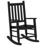 Voir la diapositive 2 : VIDAXL Chaise a bascule enfants noir bois de peuplier massif