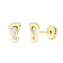 Voir la diapositive 1 : L'ATELIER D'AZUR Boucles d'Oreilles Or 18 Carats 750/000 Jaune et Nacre - Pieds