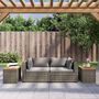 Voir la diapositive 3 : VIDAXL Tables d'appoint de jardin 2 pcs gris rotin bois massif