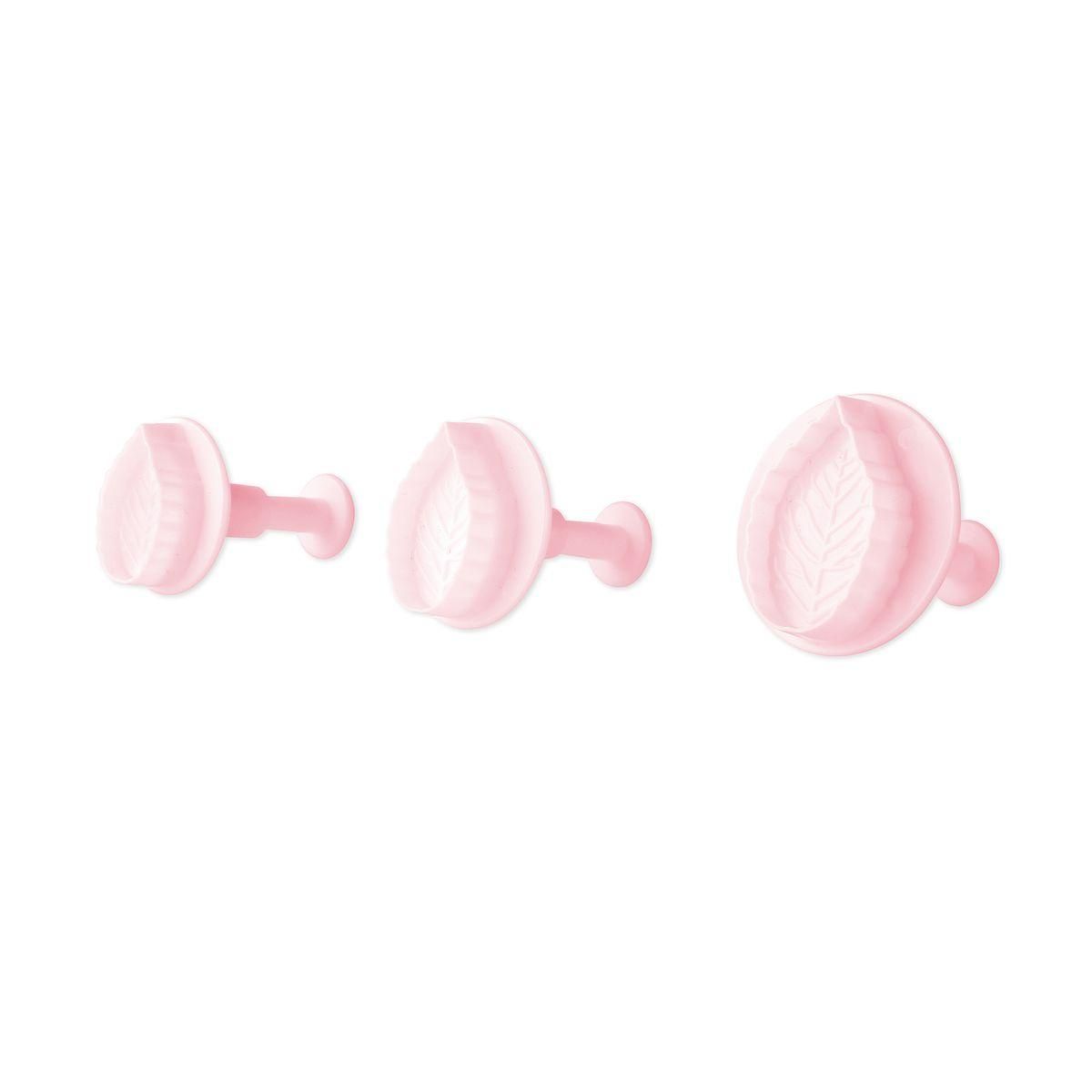 ZENKER Lot de 3 emporte-pièces poussoir motif feuille Zenker Sweet Sensation