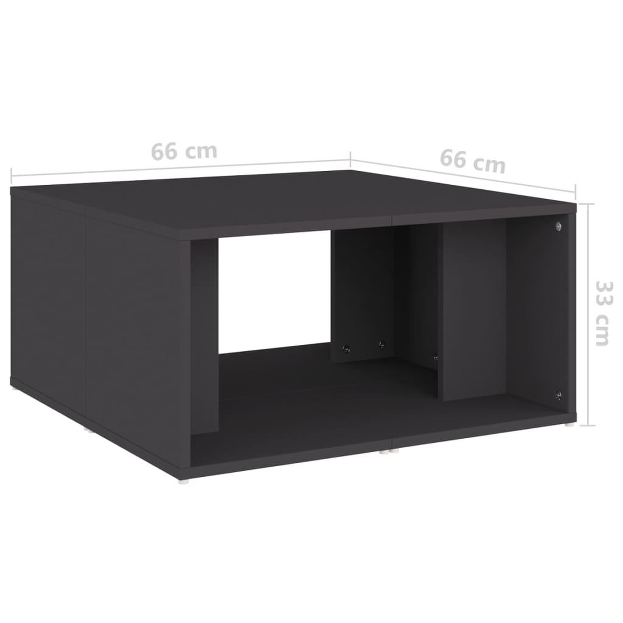 Voir la diapositive 6 : VIDAXL Tables basses 4 pcs gris 33x33x33 cm bois d'ingenierie