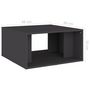 Voir la diapositive 6 : VIDAXL Tables basses 4 pcs gris 33x33x33 cm bois d'ingenierie