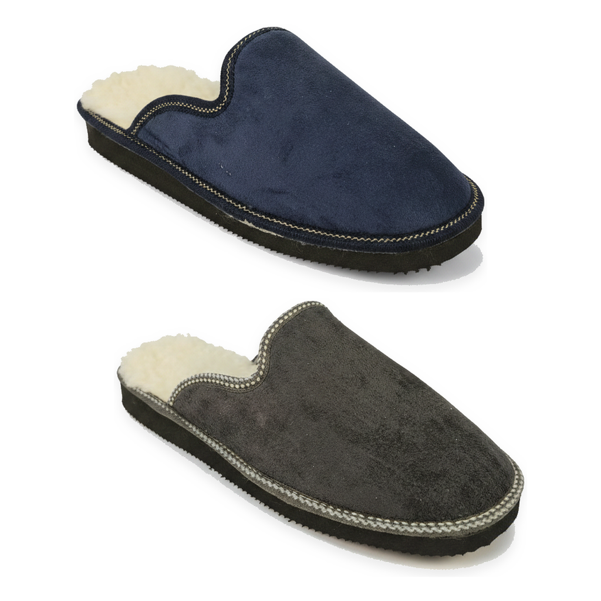 Voir la diapositive 1 : OZABI Ozabi pack de 2 paires pantoufles mules homme fabriquées en espagne