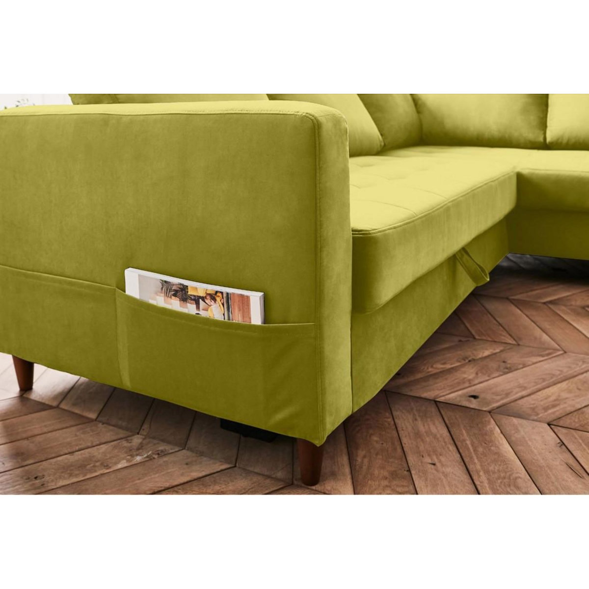 LISA DESIGN Anna - canapé d'angle droit - 5 places - convertible - en velours