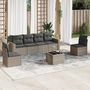 Voir la diapositive 1 : VIDAXL Salon de jardin avec coussins 7 pcs gris resine tressee