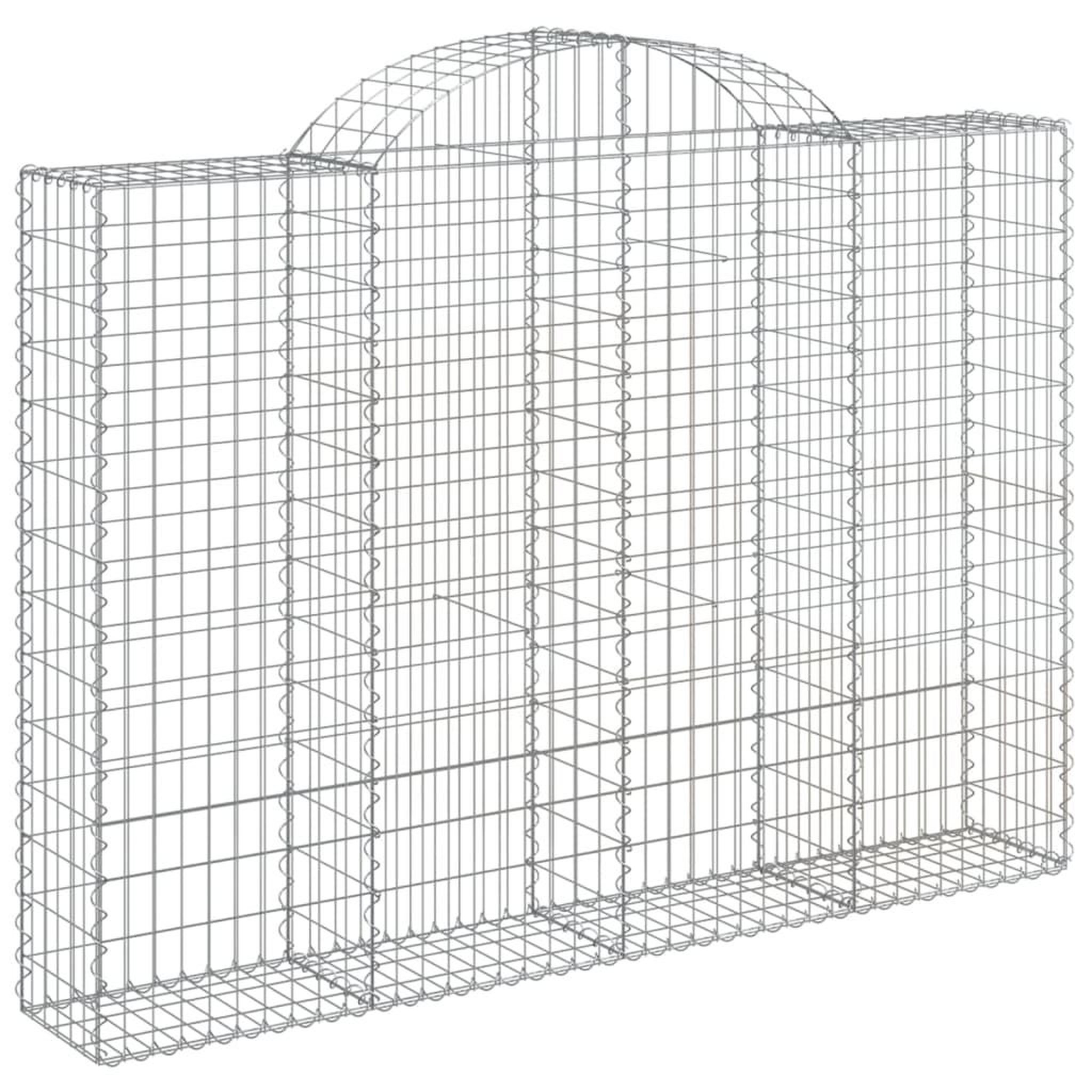 Voir la diapositive 3 : VIDAXL Paniers a gabions arques 8 pcs 200x30x140/160 cm Fer galvanise