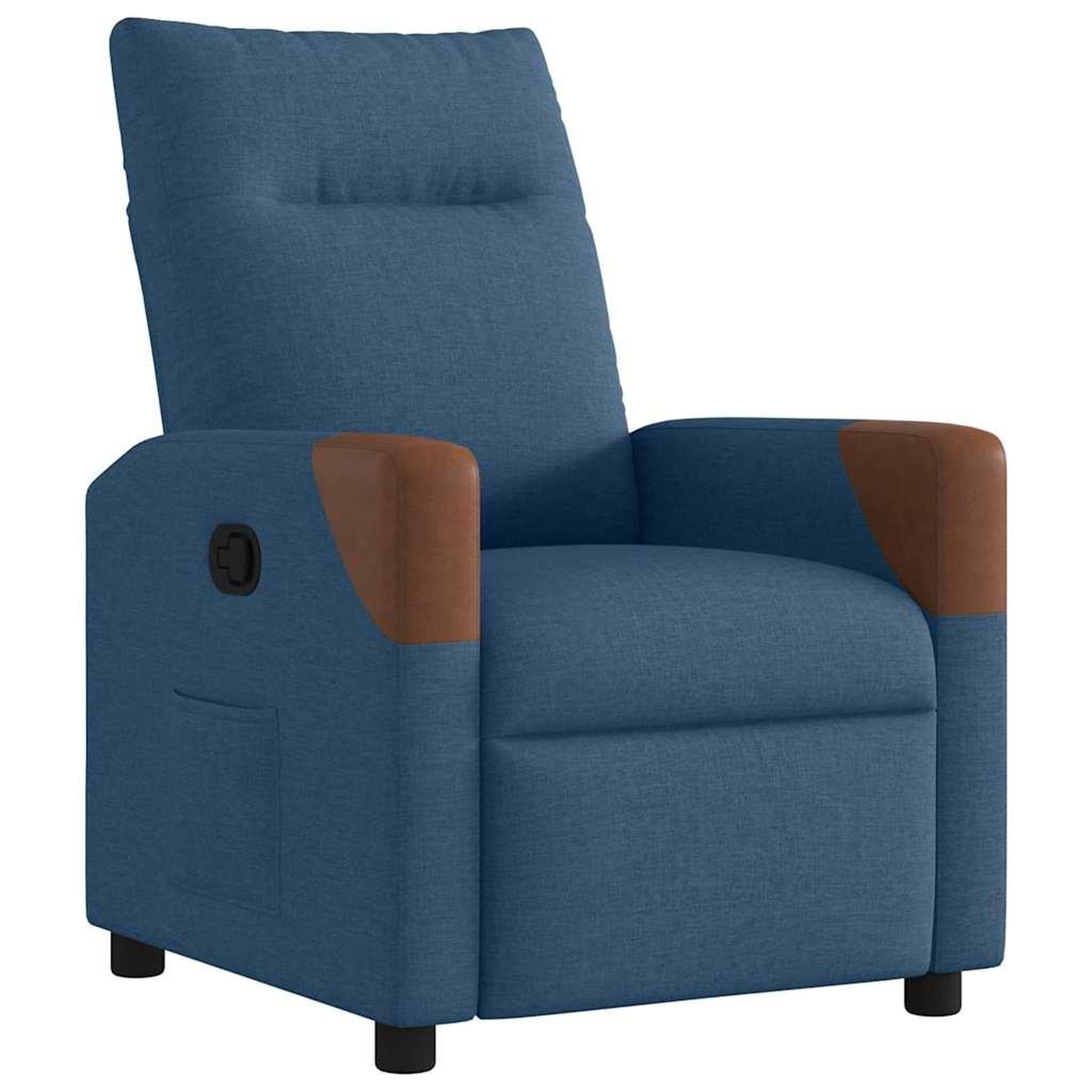 Voir la diapositive 2 : VIDAXL Fauteuil inclinable Bleu Tissu