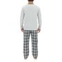 Voir la diapositive 2 : PIERRE CARDIN Ensemble Pyjama long homme en popeline à carreaux et Logo poitrine