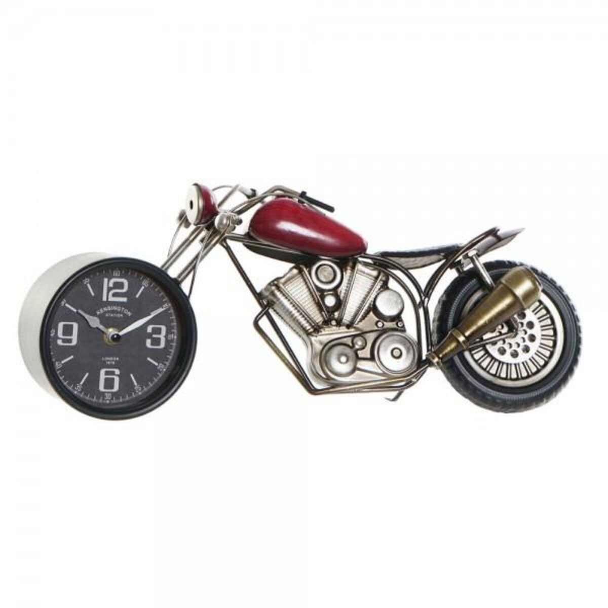 AAAAA Horloge de table DKD Home Decor Verre Rouge Fer (46 x 14.5 x 20 cm)