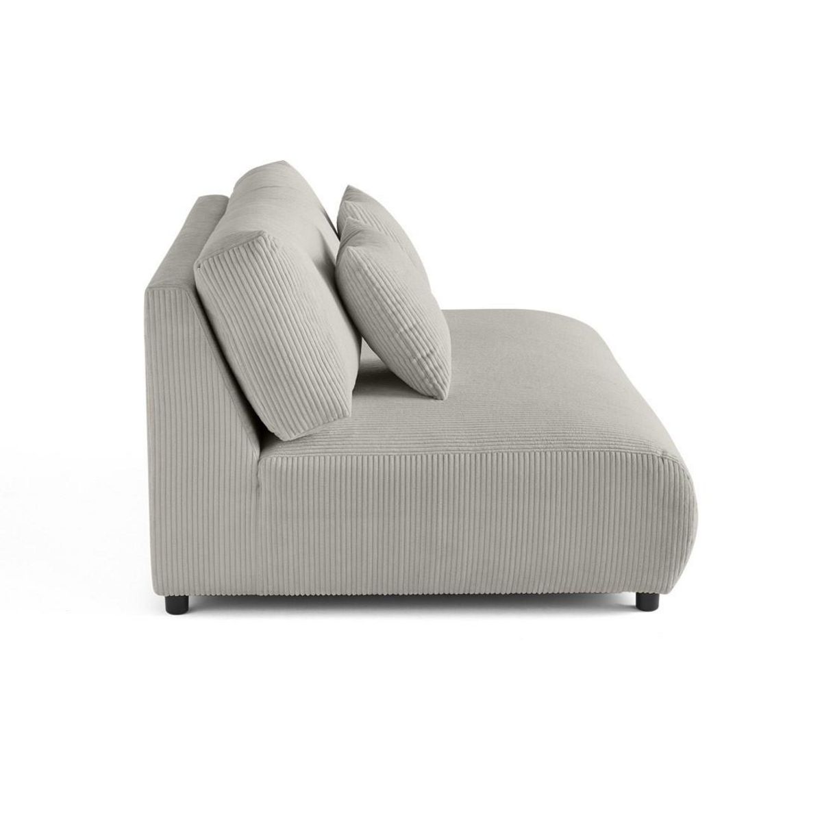 LISA DESIGN Garance - module d'assise 3 places - en velours côtelé