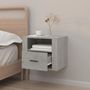 Voir la diapositive 3 : VIDAXL Table de chevet murale Gris beton 50x36x40 cm