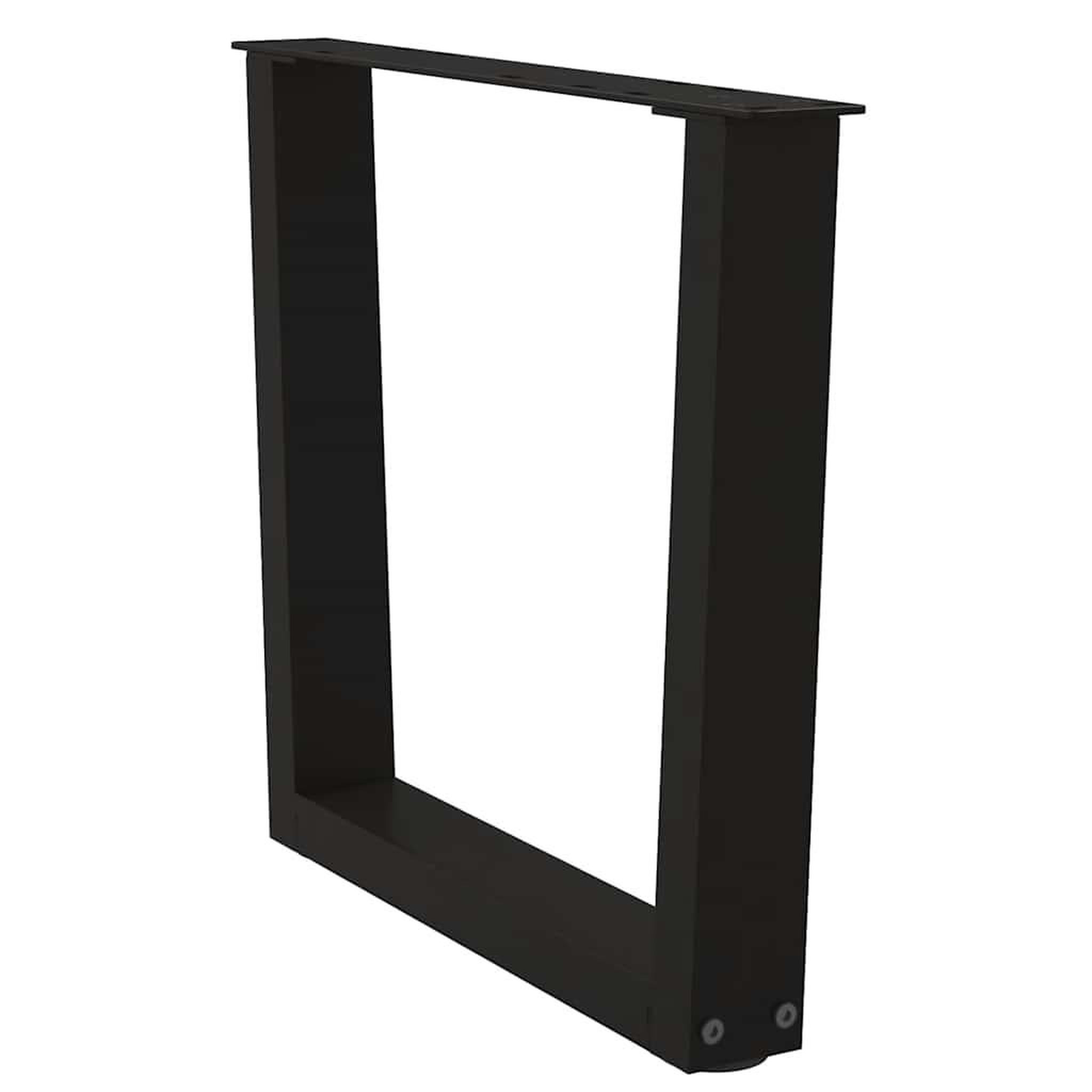 Voir la diapositive 4 : VIDAXL Pieds de table a manger forme V 2 pcs noir 50x(42-43,3)cm acier