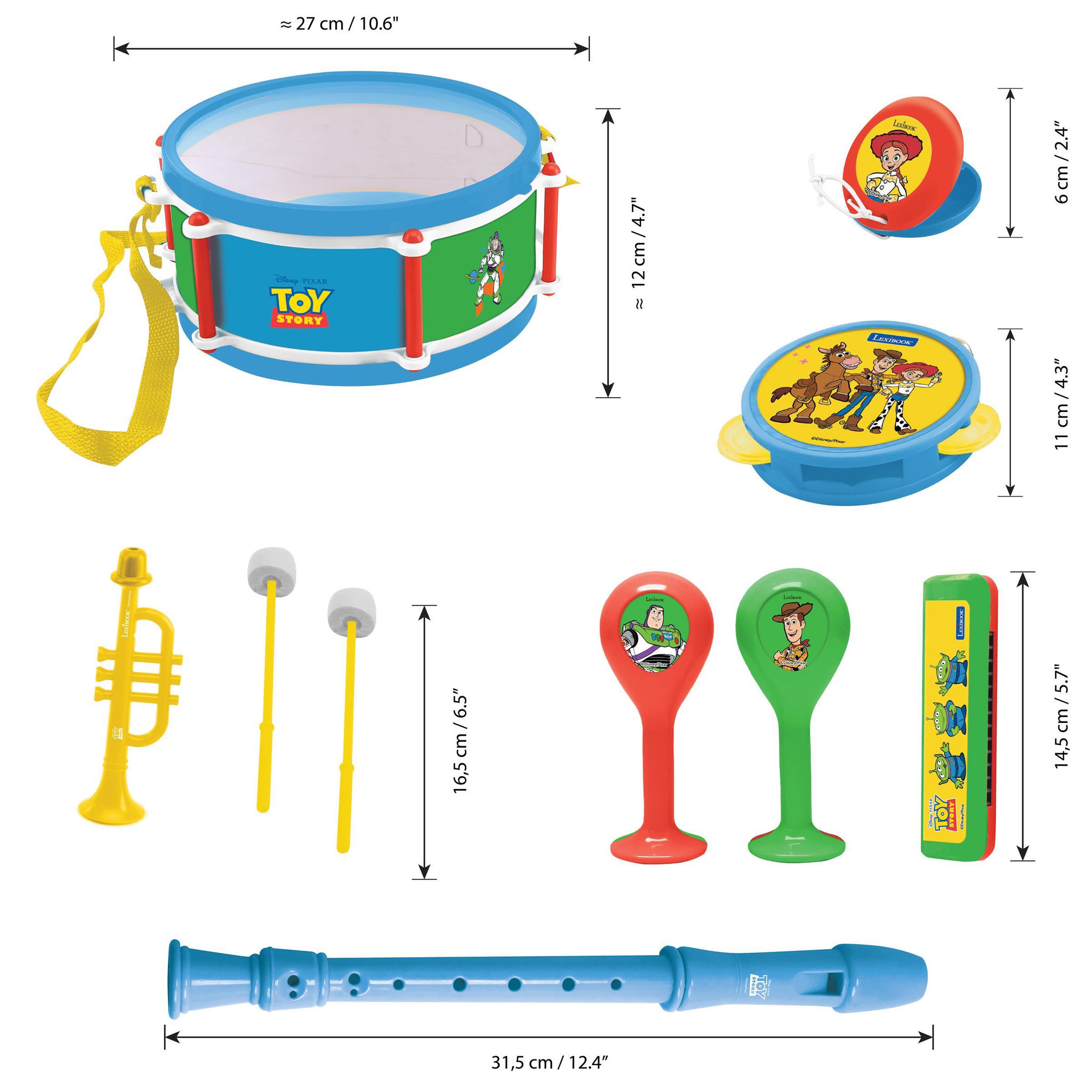 Voir la diapositive 2 : Lexibook Set Musical 7pcs Toy Story