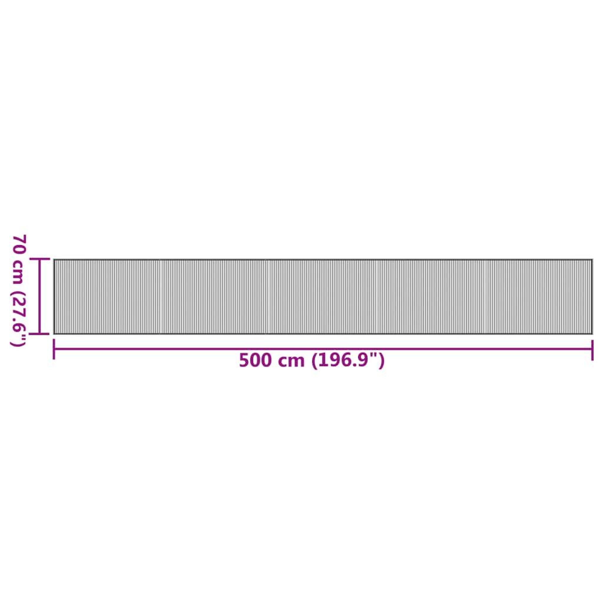 Voir la diapositive 6 : VIDAXL Tapis rectangulaire noir 70x500 cm bambou