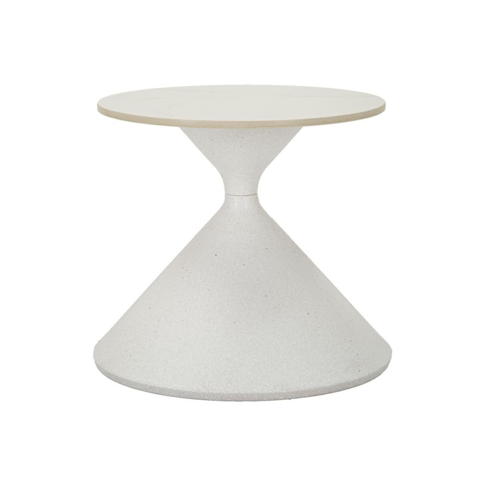 Paris Prix Table d'appoint effet marbre  alba  45cm blanc