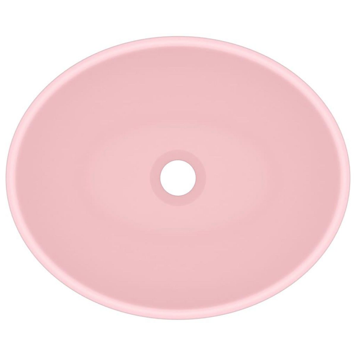 VIDAXL Lavabo ovale de luxe Rose mat 40x33 cm Ceramique