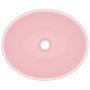 Voir la diapositive 4 : VIDAXL Lavabo ovale de luxe Rose mat 40x33 cm Ceramique