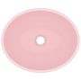 Voir la diapositive 4 : VIDAXL Lavabo ovale de luxe Rose mat 40x33 cm Ceramique