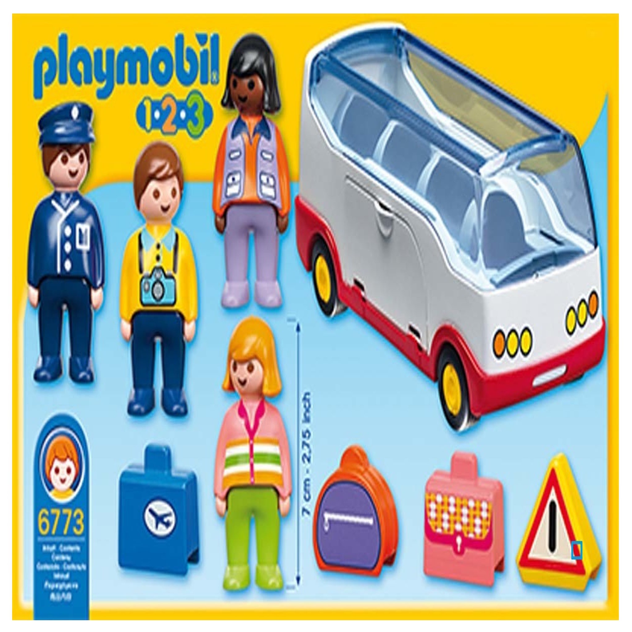 Voir la diapositive 4 : PLAYMOBIL 6773 - 1.2.3 - Autocar de voyage