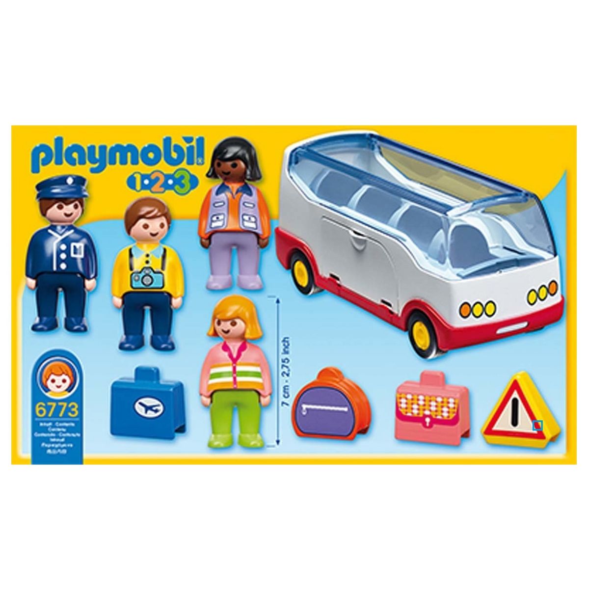 PLAYMOBIL 6773 - 1.2.3 - Autocar de voyage