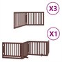 Voir la diapositive 2 : VIDAXL Barriere pour chien porte pliable 10 panneaux bois de peuplier