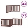 Voir la diapositive 2 : VIDAXL Barriere pour chien porte pliable 10 panneaux bois de peuplier