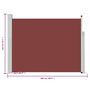 Voir la diapositive 6 : VIDAXL Auvent lateral retractable de patio 140x500 cm Marron