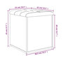 Voir la diapositive 6 : VIDAXL Banc de rangement chene sonoma 42x42x45 cm bois d'ingenierie