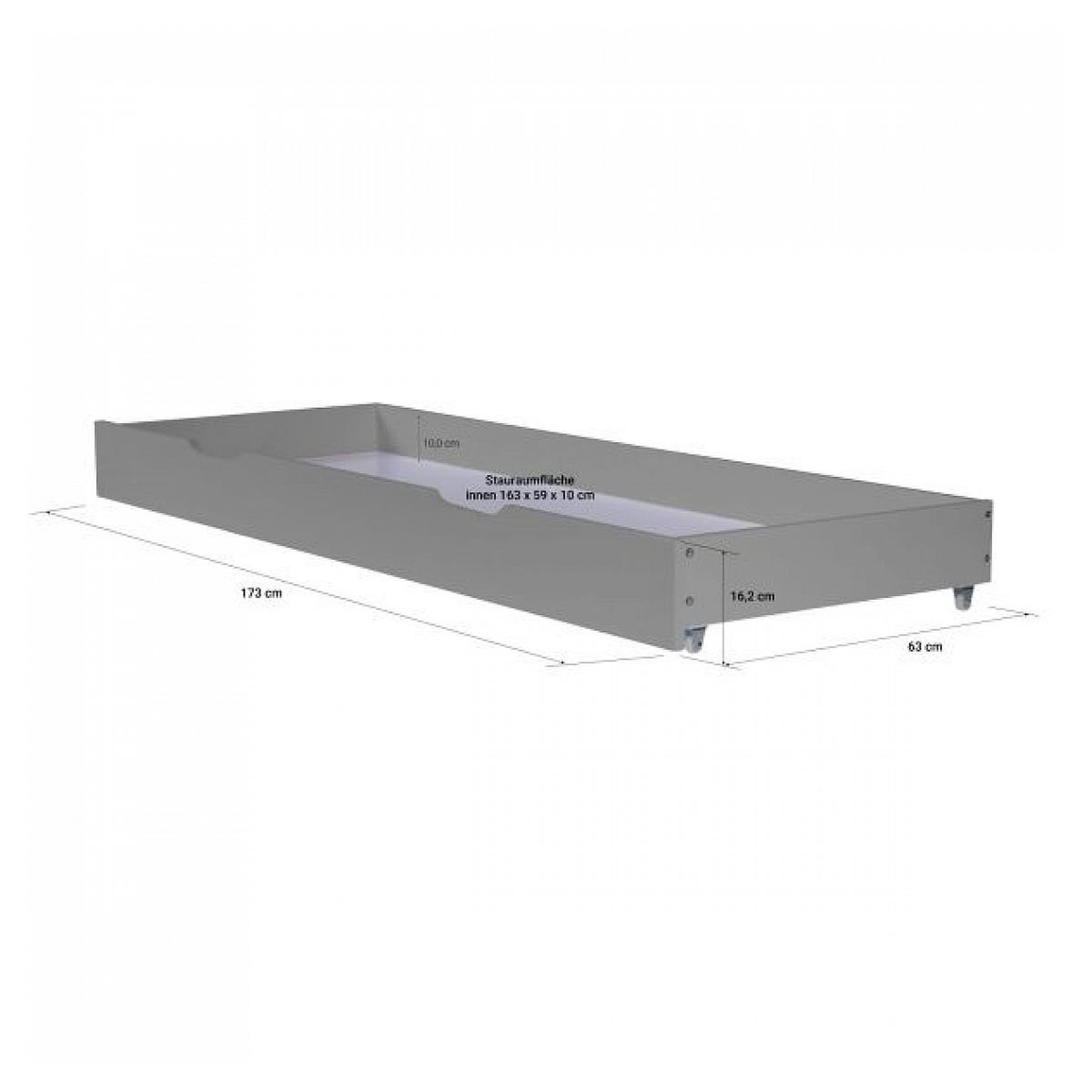 Voir la diapositive 3 : HomeStyle4U Tiroir de rangement avec roulettes gris