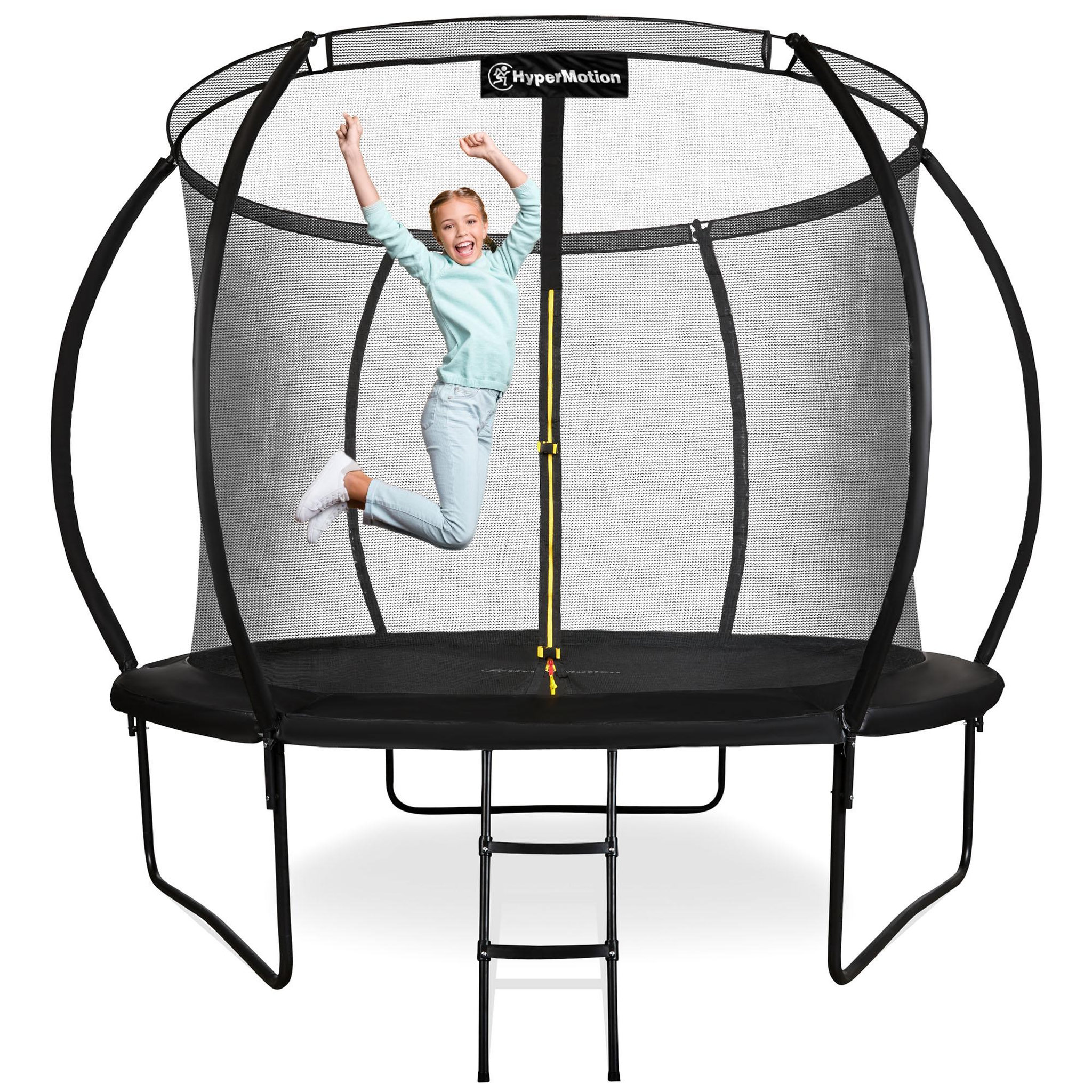 HYPERMOTION Trampoline enfant avec filet et échelle - hypermotion. Coloris disponibles : Noir