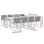 Voir la diapositive 6 : VIDAXL Ensemble a manger de jardin 9pcs coussins noir resine tressee