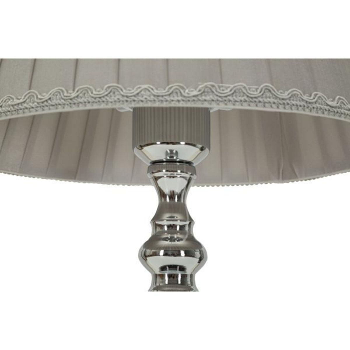 Paris Prix Lampe à Poser Design en Métal  Tolly  46cm Argent