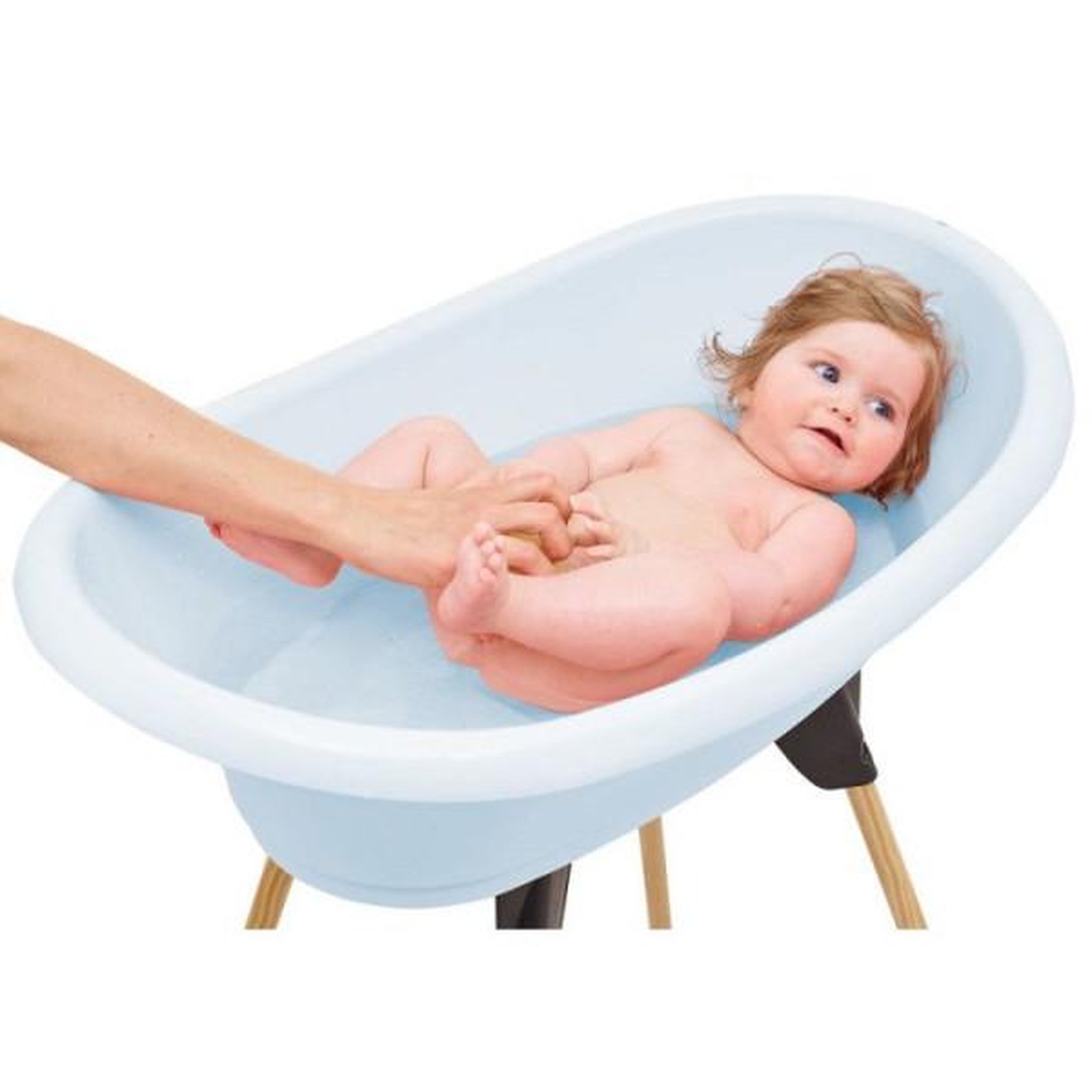 Voir la diapositive 4 : THERMOBABY Kit baignoire VASCO Fleur Bleue - 3 en 1 - 800*500*270 - Bleu - THERMOBABY