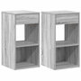 Voir la diapositive 2 : VIDAXL Tables de chevet avec tiroir 2 pcs sonoma gris 35x34x66,5 cm
