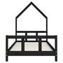 Voir la diapositive 4 : VIDAXL Cadre de lit pour enfants noir 90x200 cm bois de pin massif