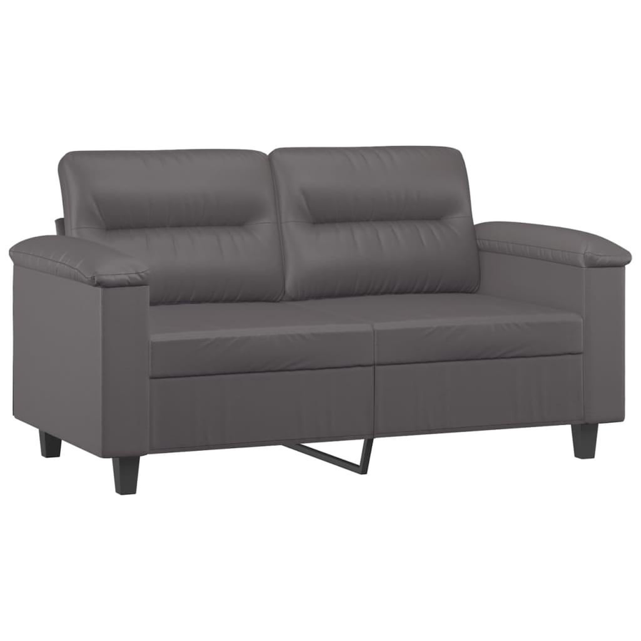 Voir la diapositive 3 : VIDAXL Ensemble de canapes 2 pcs avec coussins gris similicuir