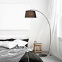 Voir la diapositive 5 : HOMCOM Lampe lampadaire à arc salon courbée - Lampe arceau moderne en métal - Lampadaire sur pied métal lin noir
