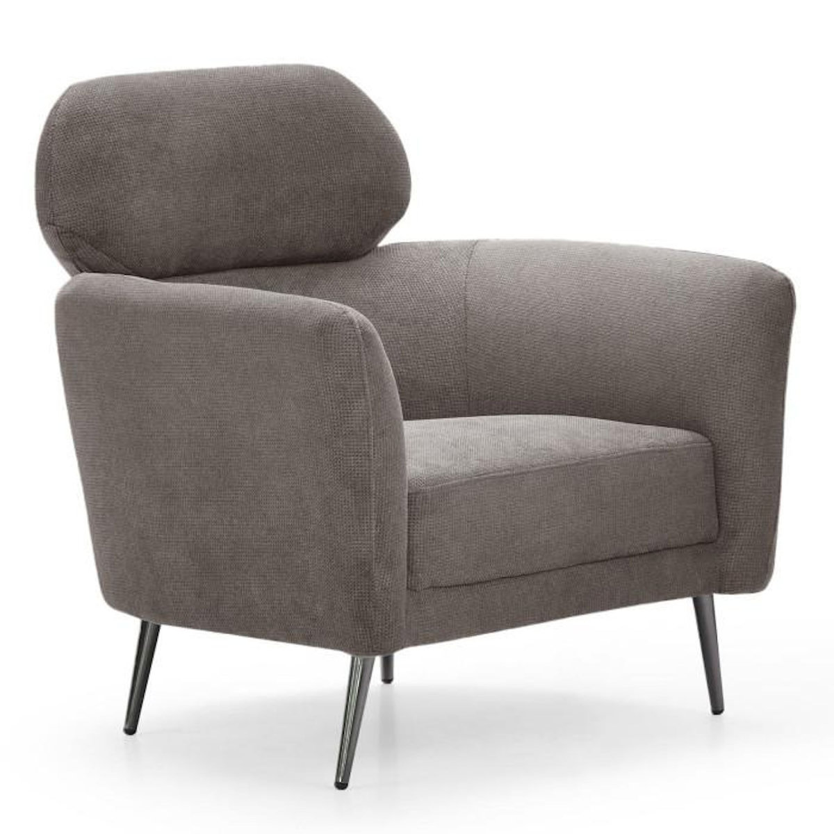Paris Prix Fauteuil Design en Tissu  Harison  86cm Gris Taupe
