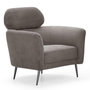 Voir la diapositive 1 : Paris Prix Fauteuil Design en Tissu  Harison  86cm Gris Taupe