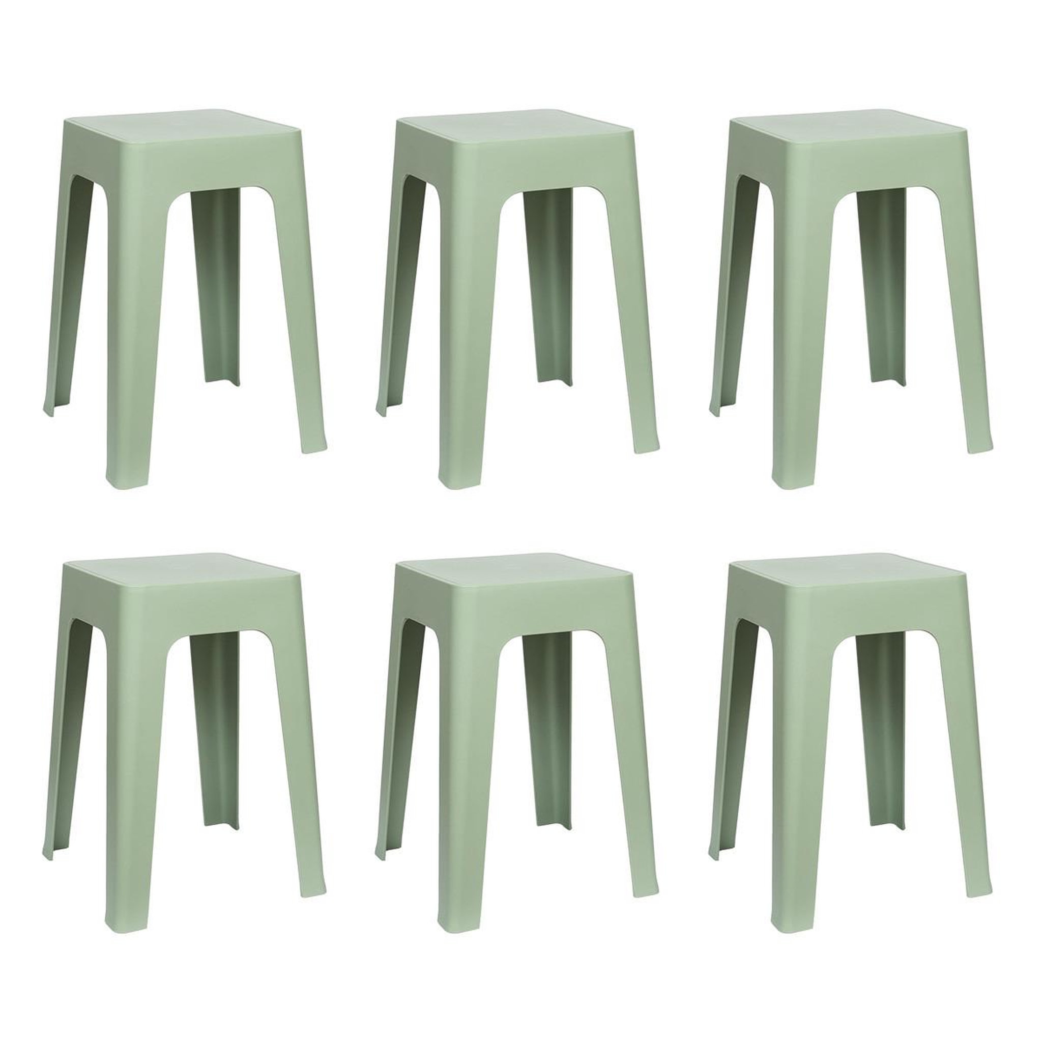 The Home Deco Factory Lot de 6 tabourets empilables  spectra  47cm vert