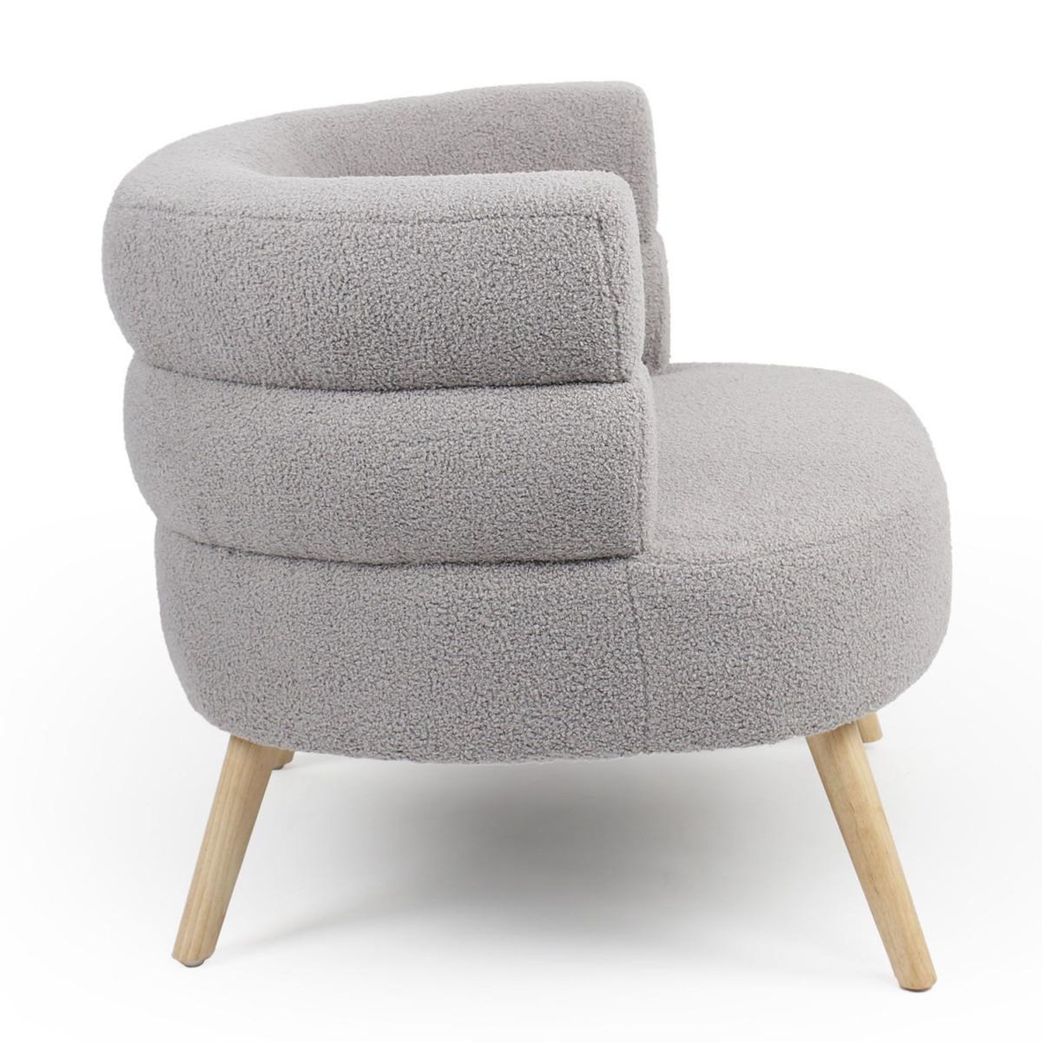Voir la diapositive 4 : Paris Prix Fauteuil design bouclette  rondo  80cm gris