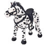 Voir la diapositive 1 : VIDAXL Jouet en peluche Cheval Noir et blanc XXL