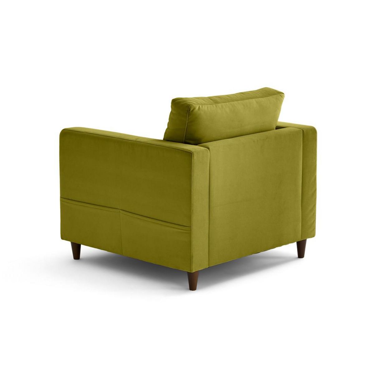 LISA DESIGN Anna - fauteuil avec poche en velours - pieds en bois