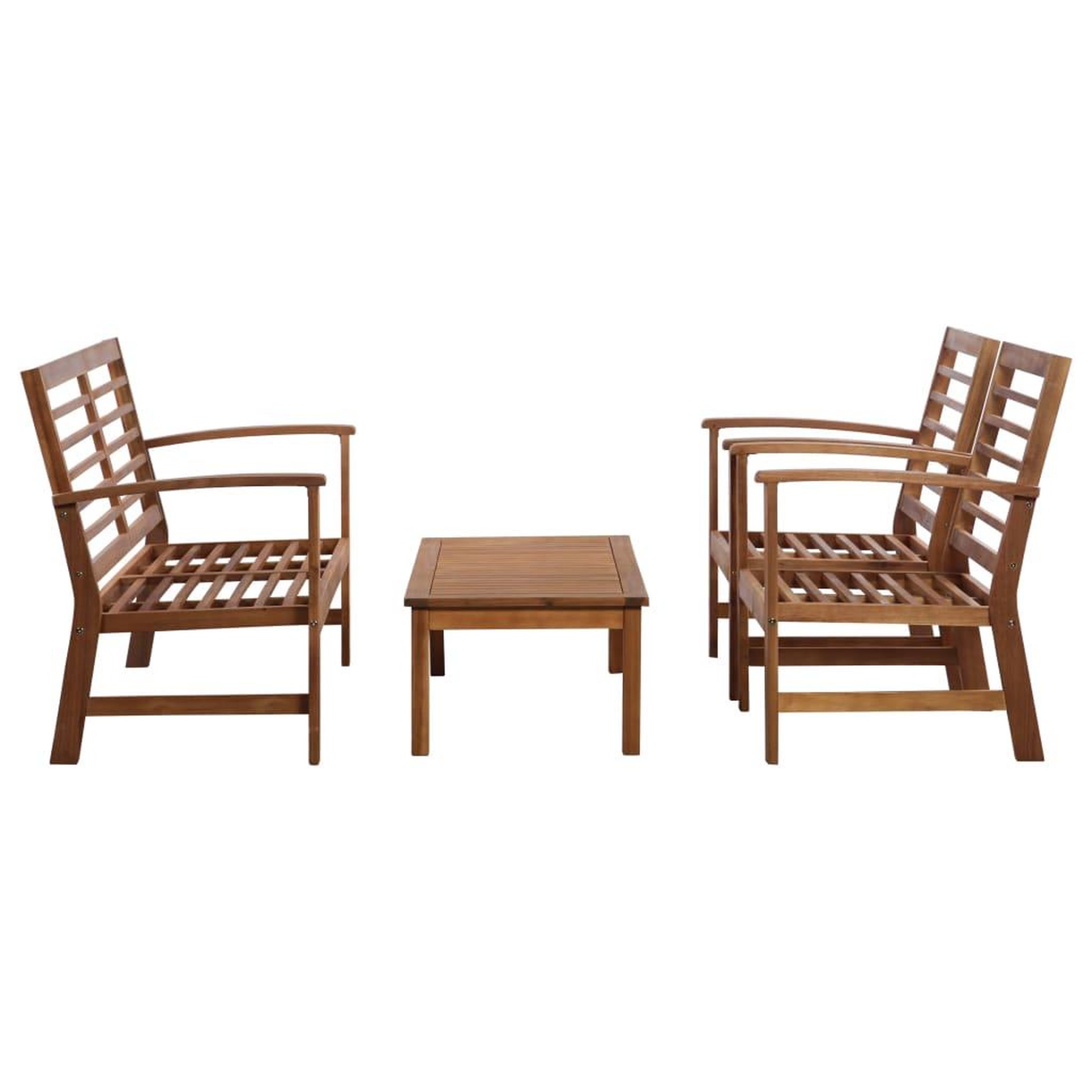 Voir la diapositive 2 : VIDAXL Salon de jardin 4 pcs Bois d'acacia solide