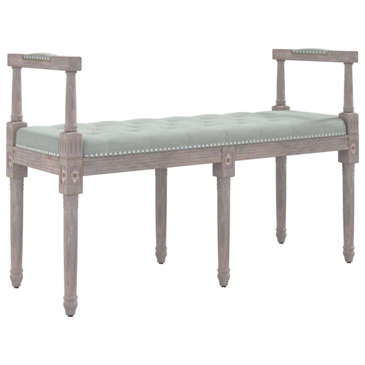 VIDAXL Banc Gris clair 110x40x70 cm Velours