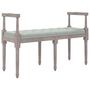 Voir la diapositive 2 : VIDAXL Banc Gris clair 110x40x70 cm Velours