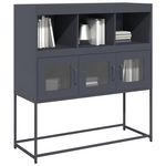 VIDAXL Buffet anthracite 100,5x39x107 cm acier lamine a froid